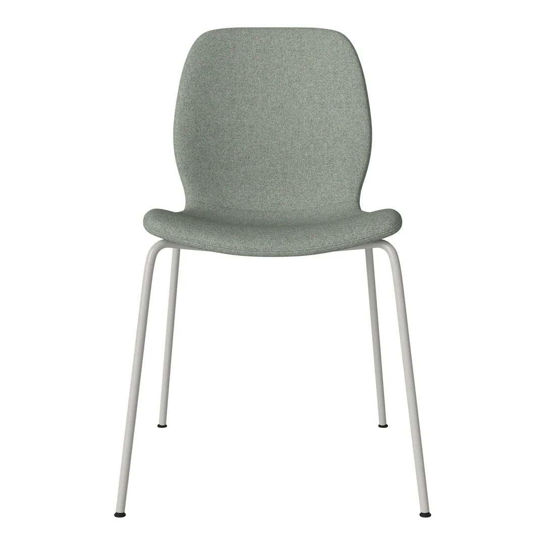 Seed Dining Chair - Upholstered -  Steel Base, Grey Lacquered - Image 8