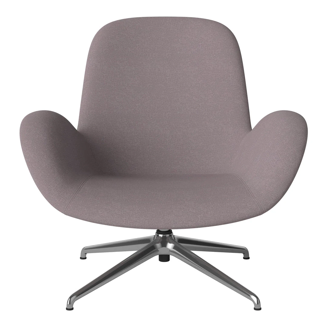 Seed Lounge Armchair - Upholstered - 4-Star Base - Chrome - Image 10