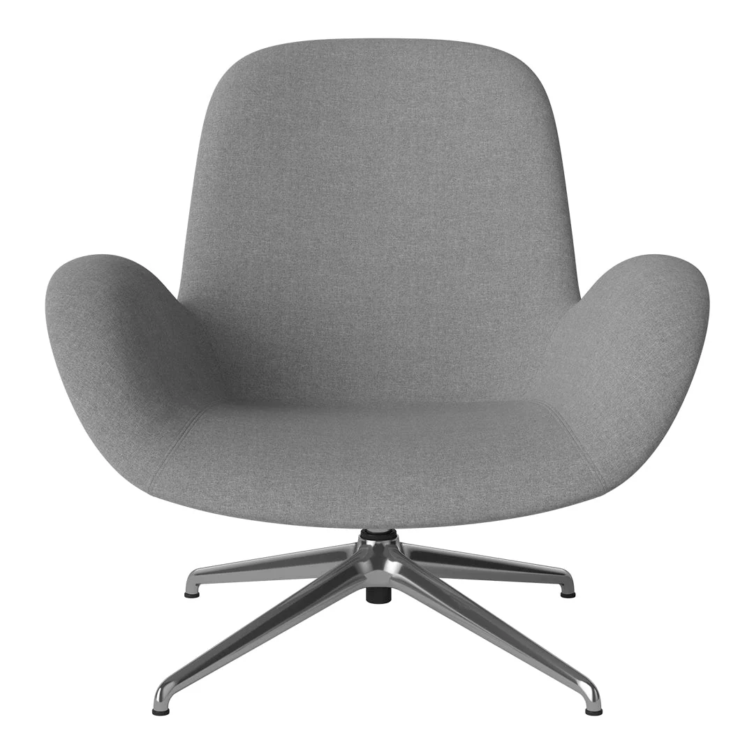 Seed Lounge Armchair - Upholstered - 4-Star Base - Chrome - Image 27