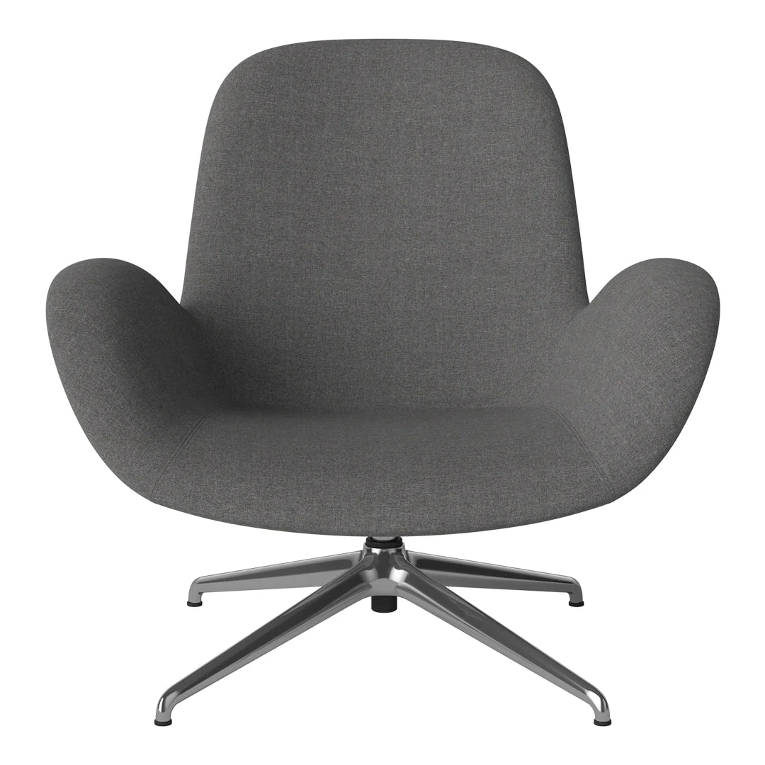 Seed Lounge Armchair - Upholstered - 4-Star Base - Chrome - Image 30