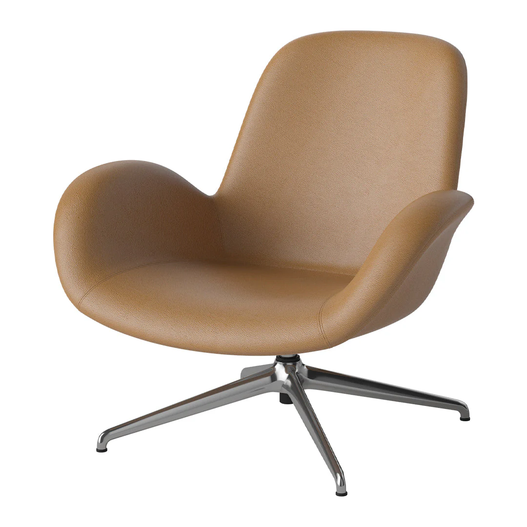 Seed Lounge Armchair - Upholstered - 4-Star Base - Chrome - Image 41
