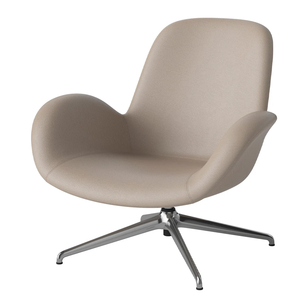 Seed Lounge Armchair - Upholstered - 4-Star Base - Chrome - Image 61