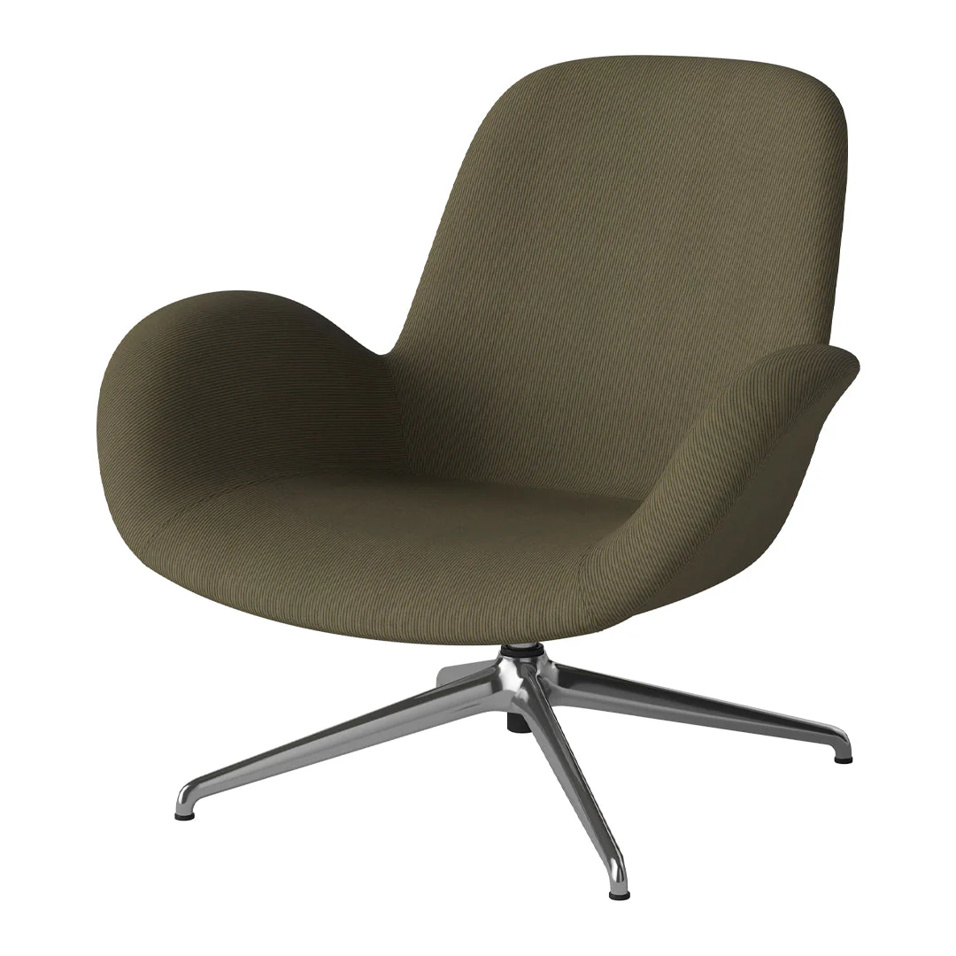 Seed Lounge Armchair - Upholstered - 4-Star Base - Chrome - Image 82