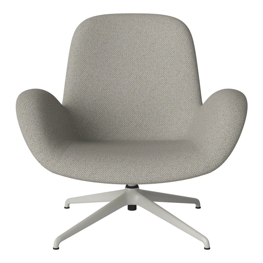Seed Lounge Armchair - Upholstered - 4-Star Base - Grey Lacquered Steel - Image 11
