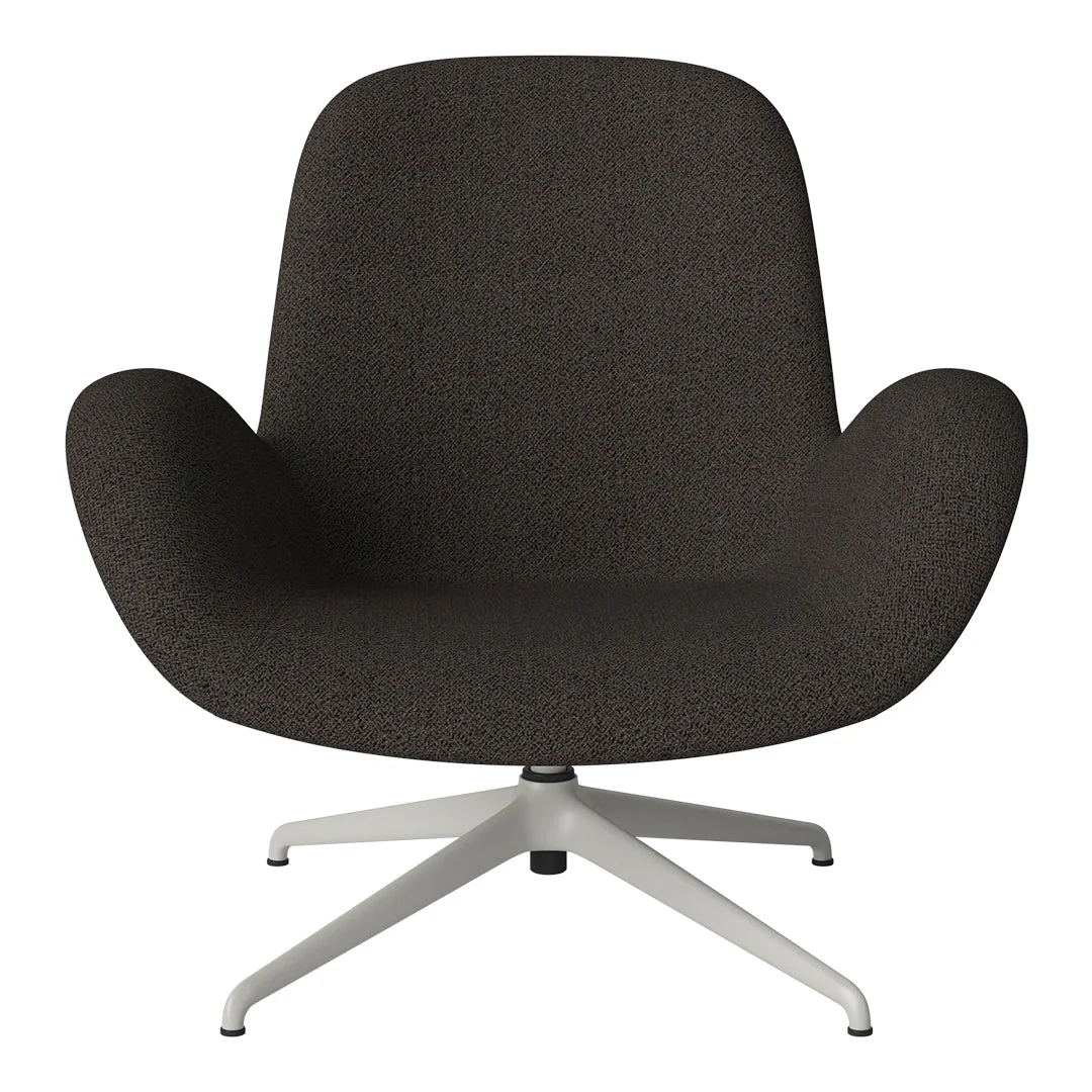 Seed Lounge Armchair - Upholstered - 4-Star Base - Grey Lacquered Steel - Image 14