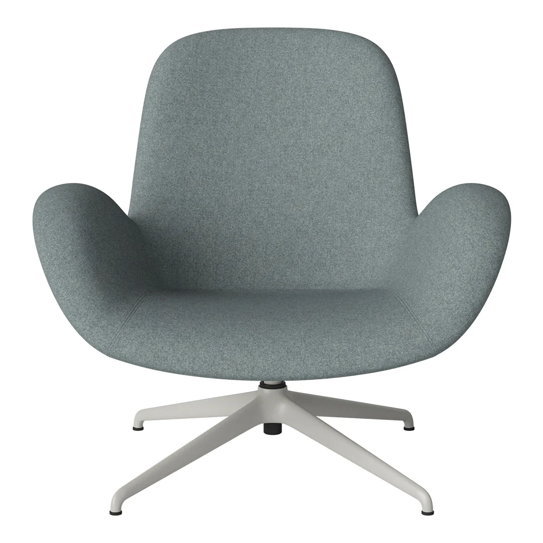 Seed Lounge Armchair - Upholstered - 4-Star Base - Grey Lacquered Steel - Image 21