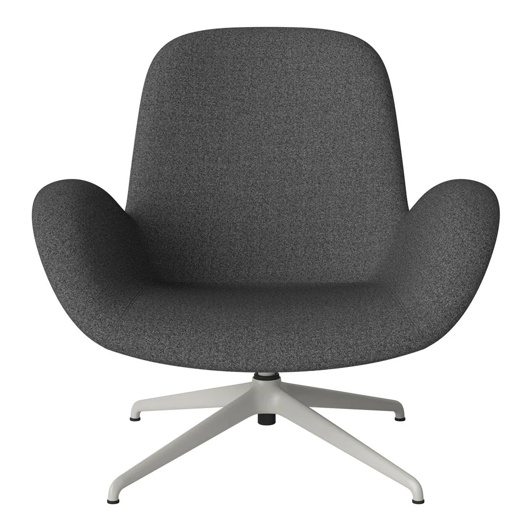 Seed Lounge Armchair - Upholstered - 4-Star Base - Grey Lacquered Steel - Image 25