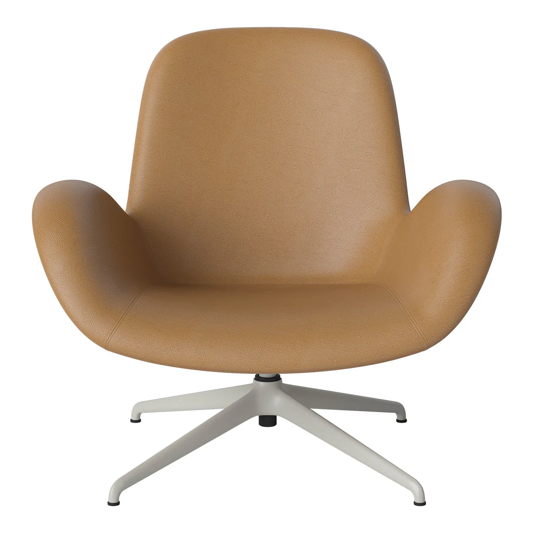 Seed Lounge Armchair - Upholstered - 4-Star Base - Grey Lacquered Steel - Image 30