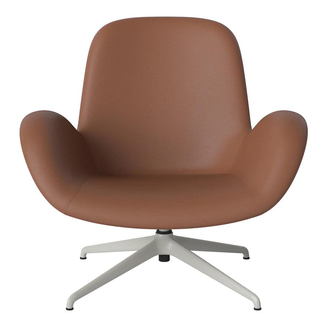 Seed Lounge Armchair - Upholstered - 4-Star Base - Grey Lacquered Steel - Image 35