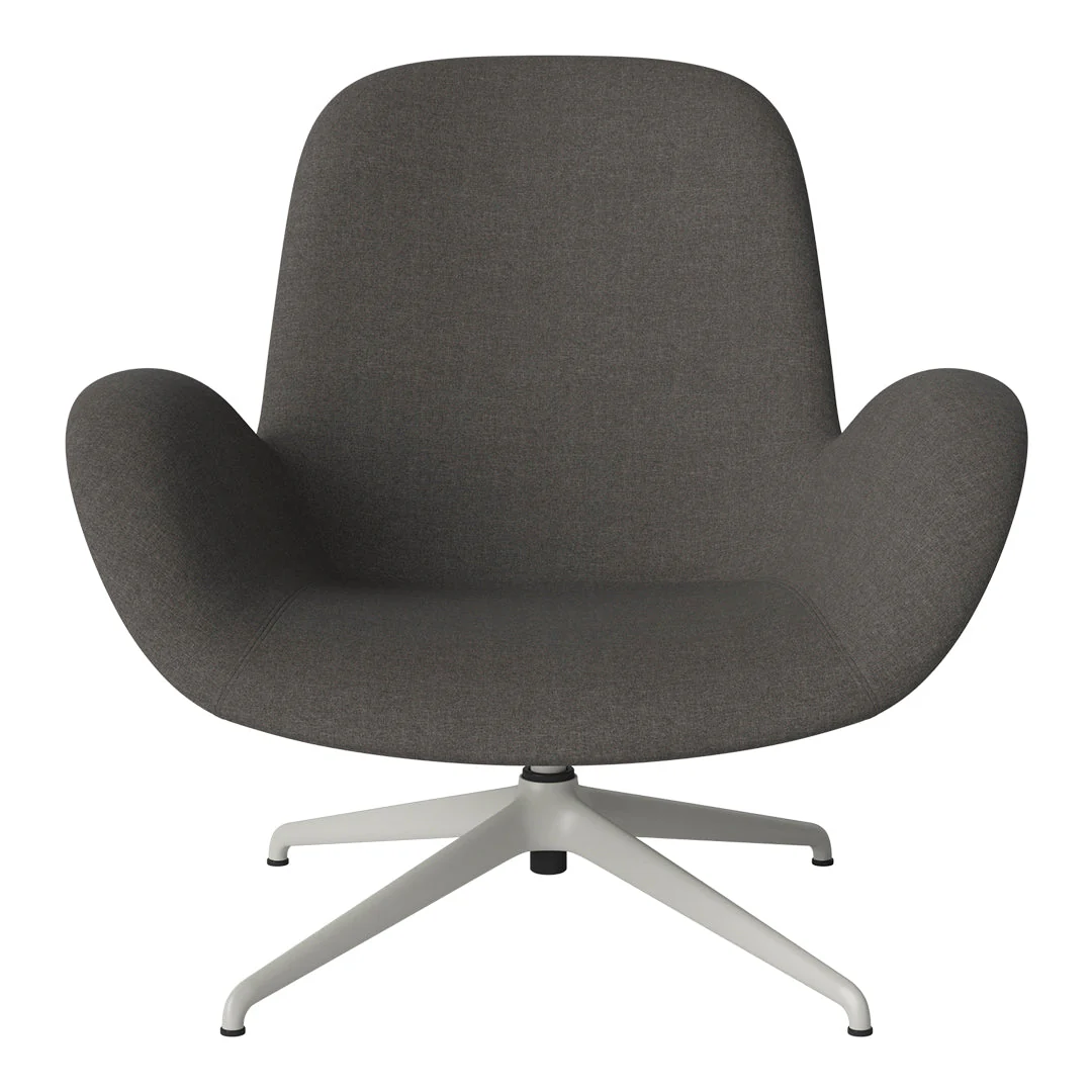 Seed Lounge Armchair - Upholstered - 4-Star Base - Grey Lacquered Steel - Image 36