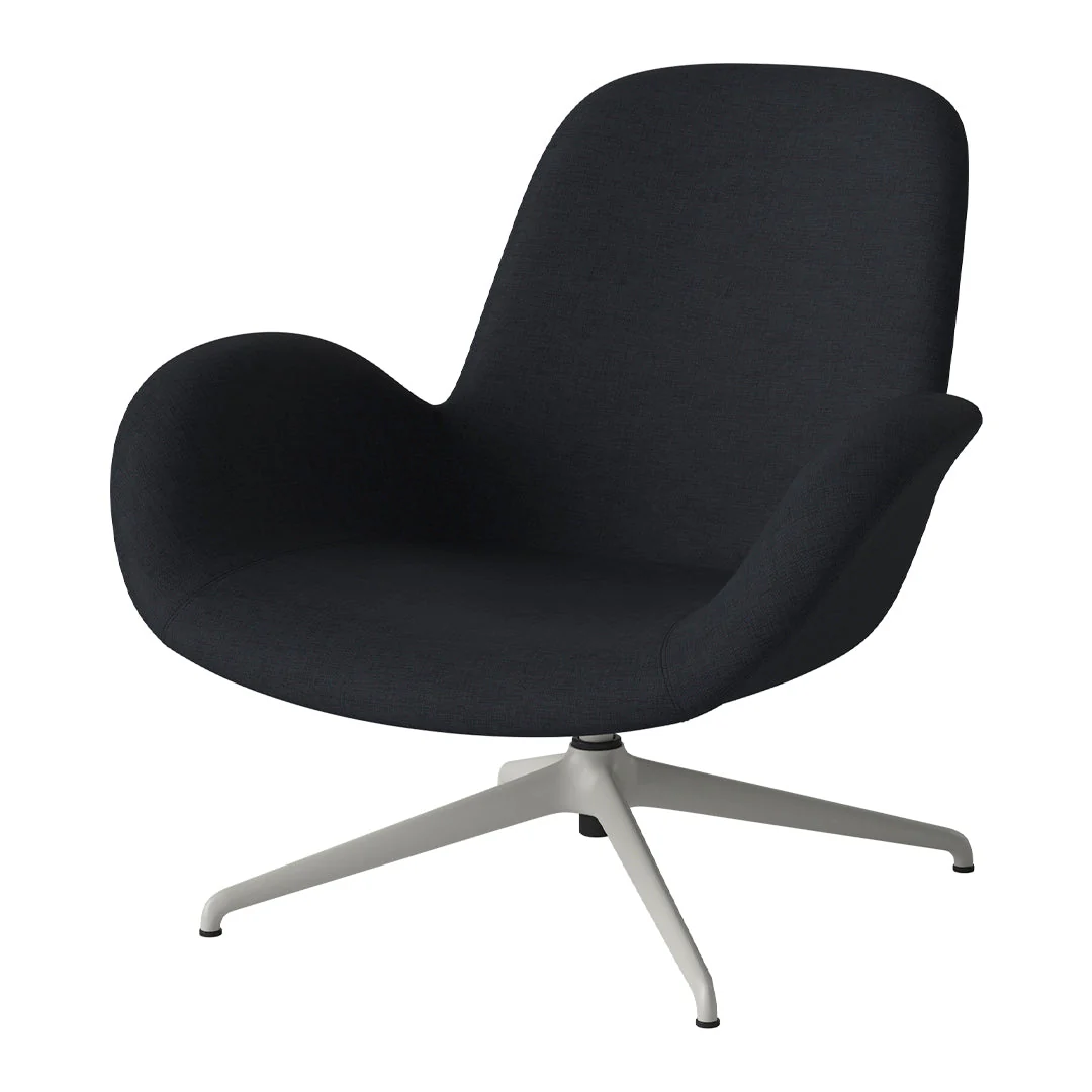 Seed Lounge Armchair - Upholstered - 4-Star Base - Grey Lacquered Steel - Image 39