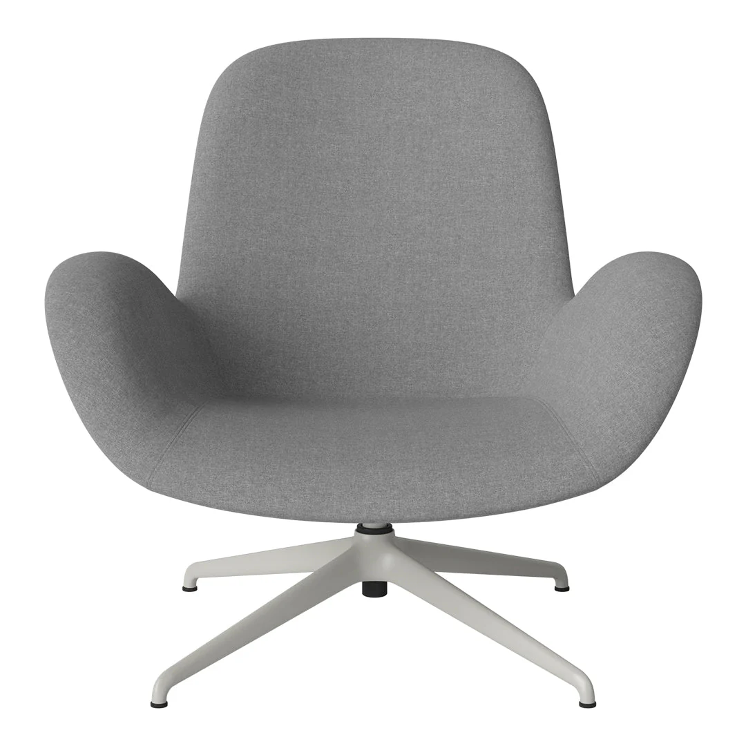 Seed Lounge Armchair - Upholstered - 4-Star Base - Grey Lacquered Steel - Image 41
