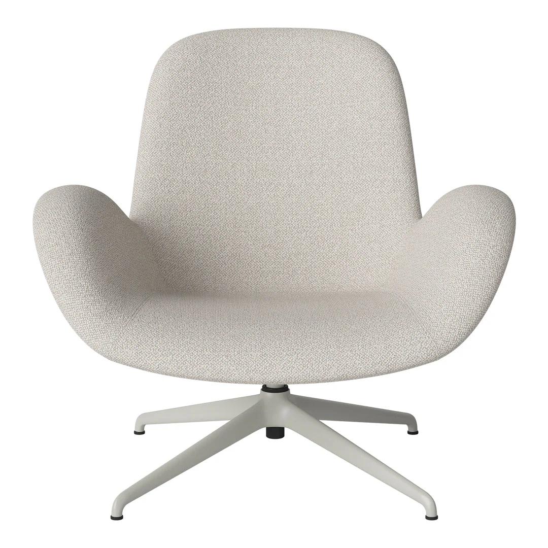 Seed Lounge Armchair - Upholstered - 4-Star Base - Grey Lacquered Steel - Image 44