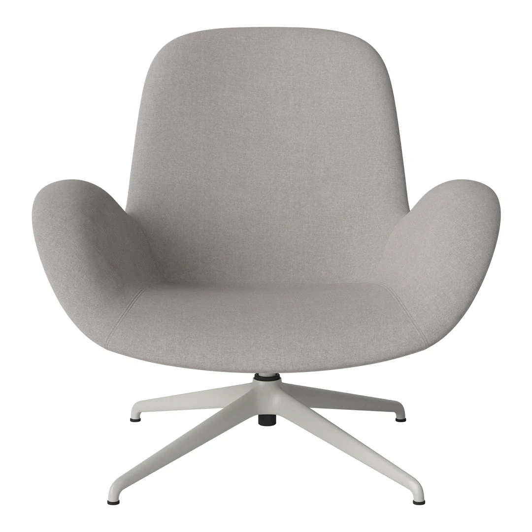 Seed Lounge Armchair - Upholstered - 4-Star Base - Grey Lacquered Steel - Image 46