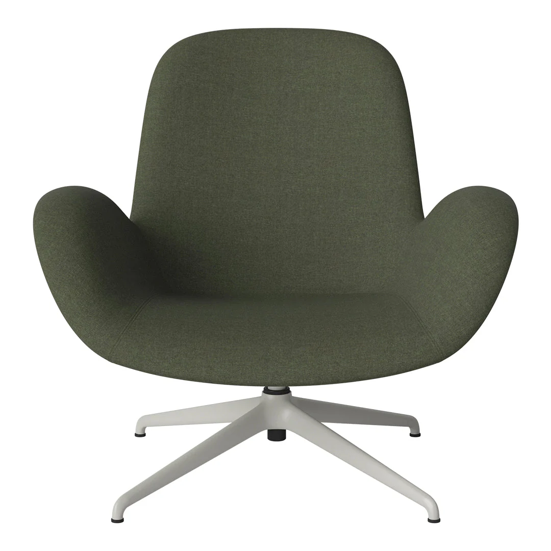 Seed Lounge Armchair - Upholstered - 4-Star Base - Grey Lacquered Steel - Image 48