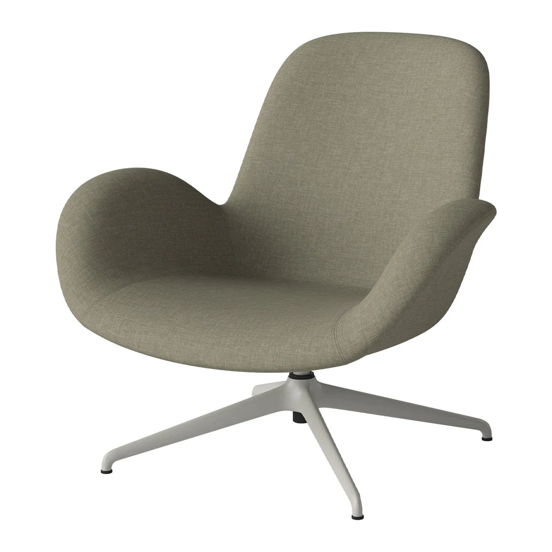 Seed Lounge Armchair - Upholstered - 4-Star Base - Grey Lacquered Steel - Image 59
