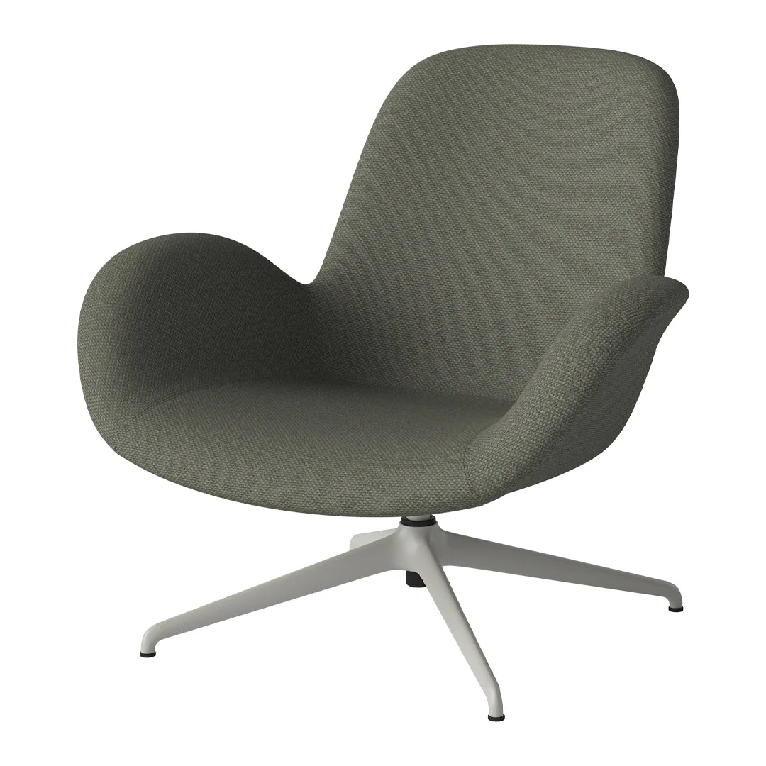 Seed Lounge Armchair - Upholstered - 4-Star Base - Grey Lacquered Steel - Image 60