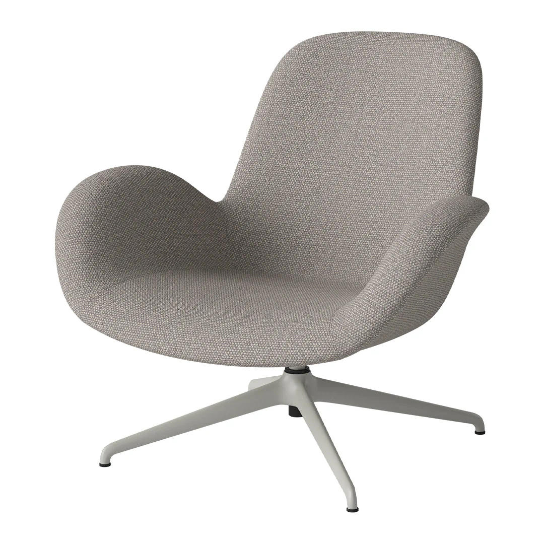 Seed Lounge Armchair - Upholstered - 4-Star Base - Grey Lacquered Steel - Image 80