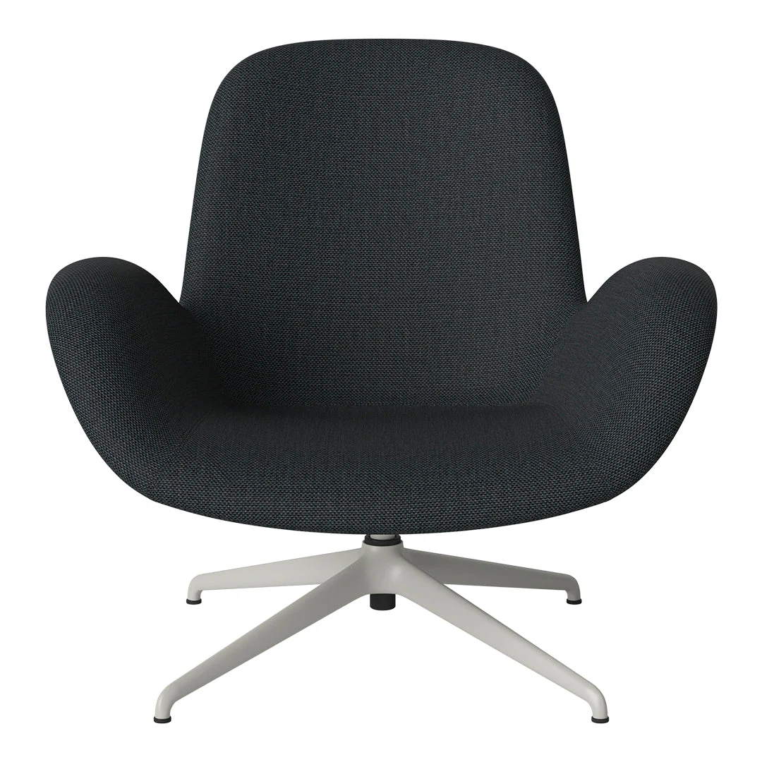 Seed Lounge Armchair - Upholstered - 4-Star Base - Grey Lacquered Steel - Image 83