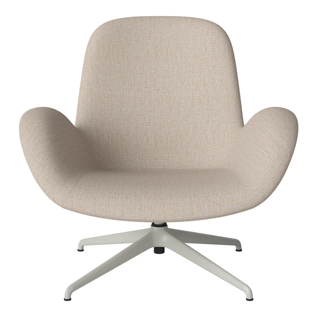 Seed Lounge Armchair - Upholstered - 4-Star Base - Grey Lacquered Steel - Image 85