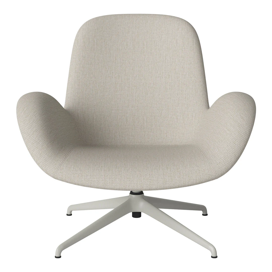 Seed Lounge Armchair - Upholstered - 4-Star Base - Grey Lacquered Steel - Image 87
