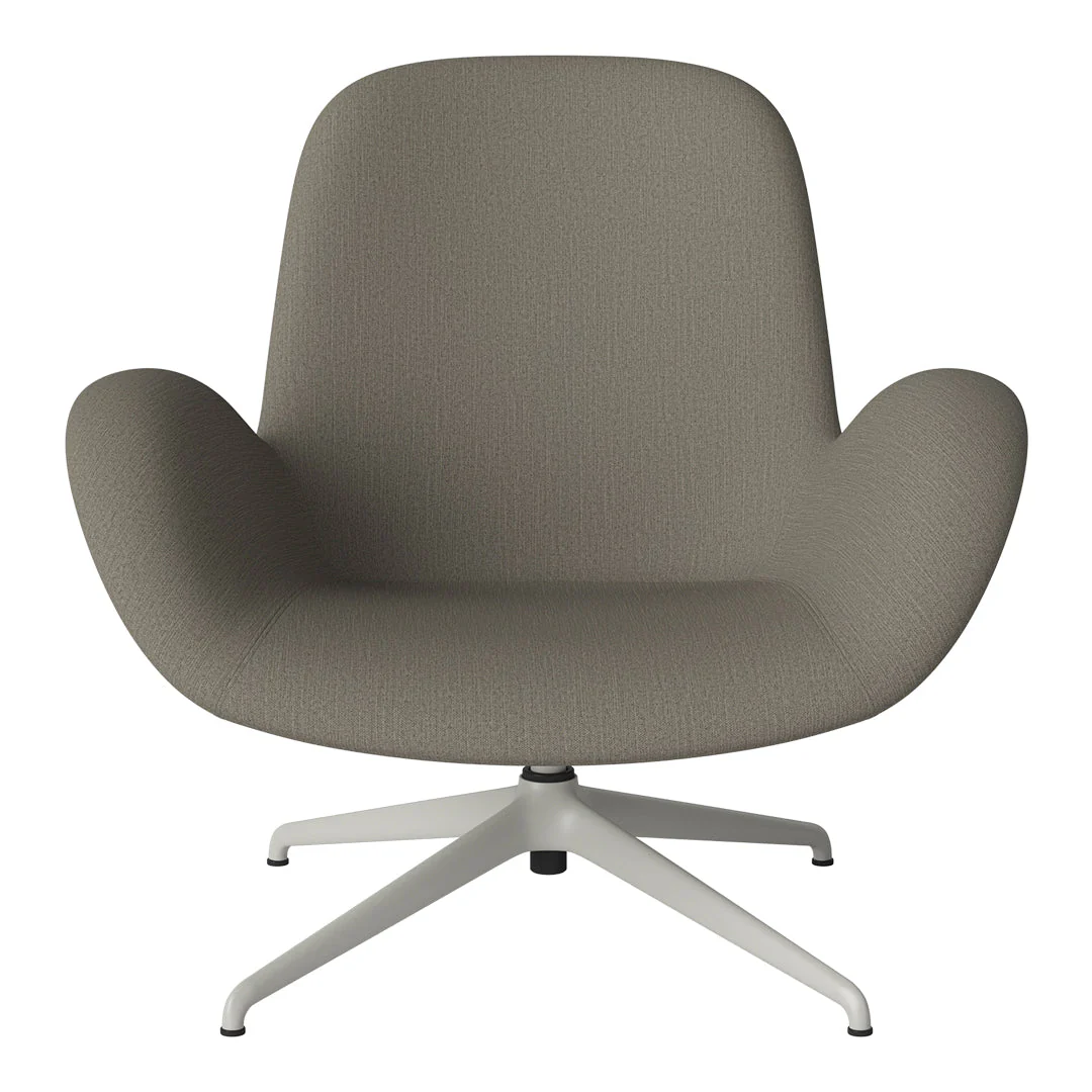 Seed Lounge Armchair - Upholstered - 4-Star Base - Grey Lacquered Steel - Image 90