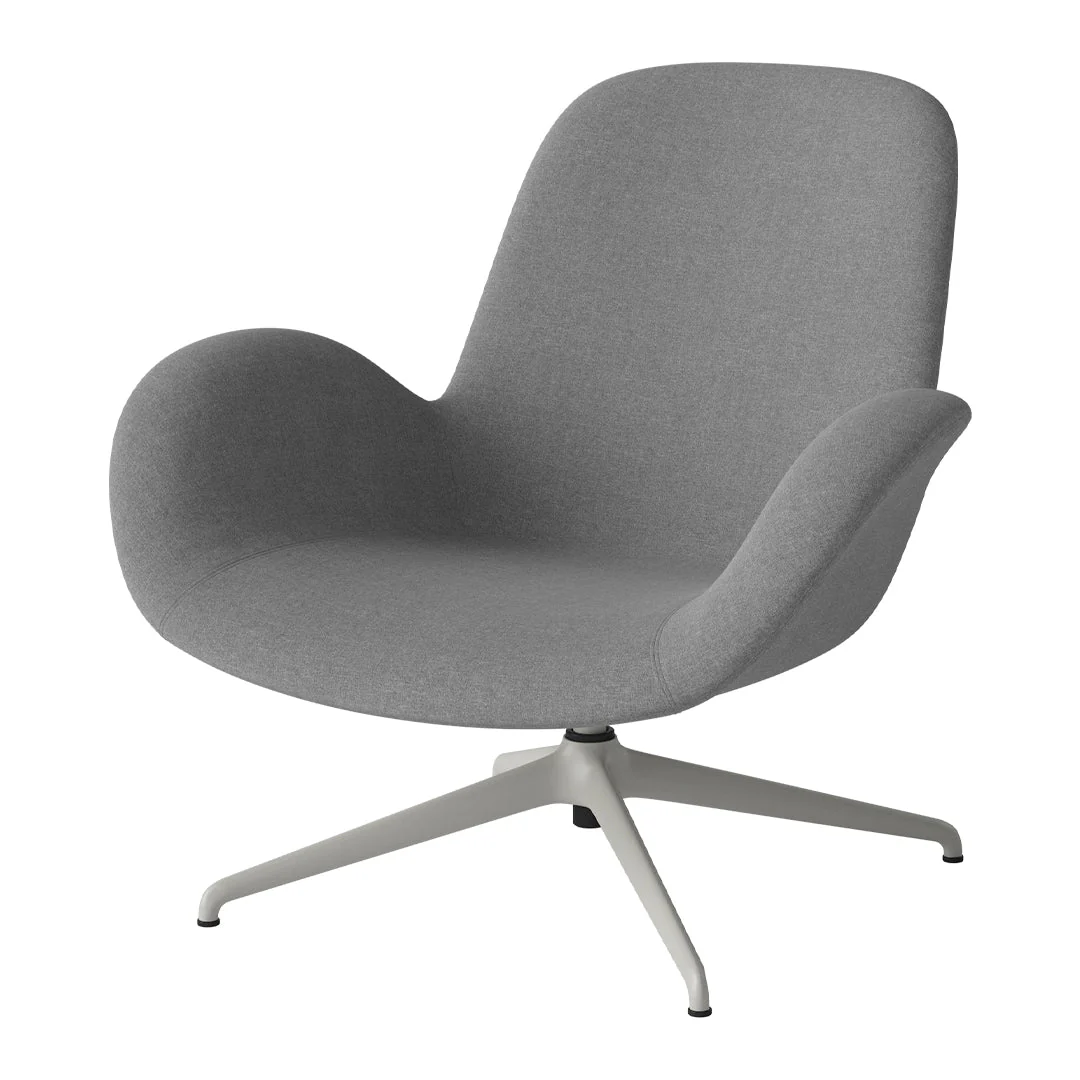 Seed Lounge Armchair - Upholstered - 4-Star Base - Grey Lacquered Steel - Image 97