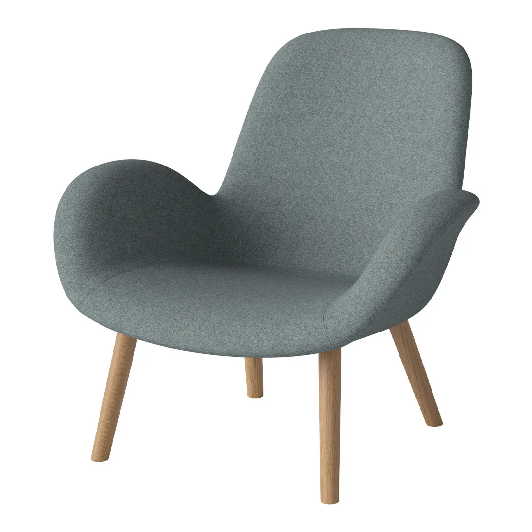 Seed Lounge Armchair - Upholstered - Oiled Oak Base - Image 60