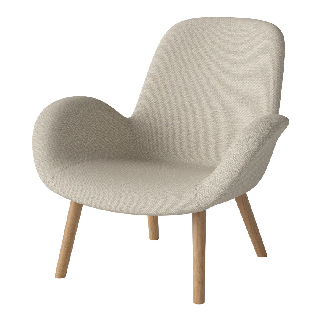 Seed Lounge Armchair - Upholstered - Oiled Oak Base - Image 96