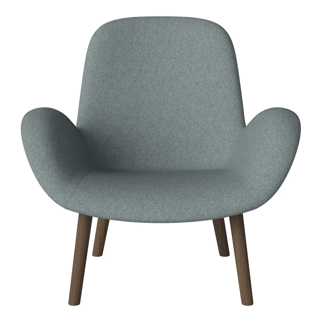 Seed Lounge Armchair -Upholstered -  Oiled Oak Base, Dark - Image 12