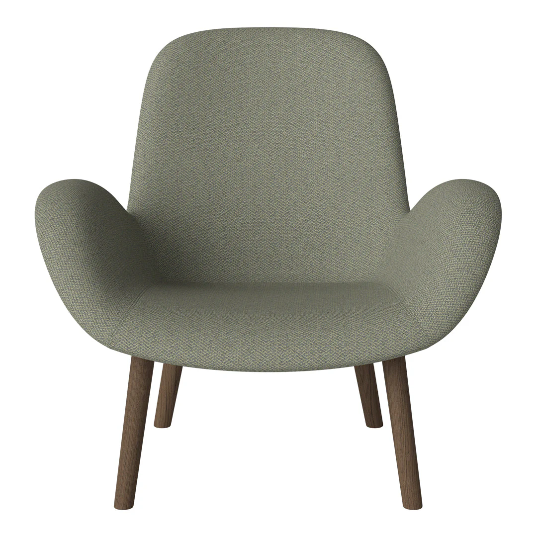 Seed Lounge Armchair -Upholstered -  Oiled Oak Base, Dark - Image 4