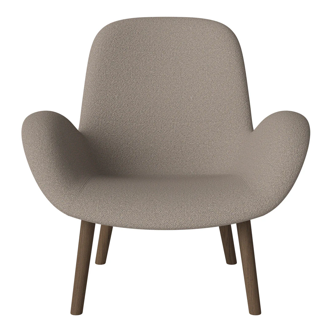 Seed Lounge Armchair -Upholstered -  Oiled Oak Base, Dark - Image 5