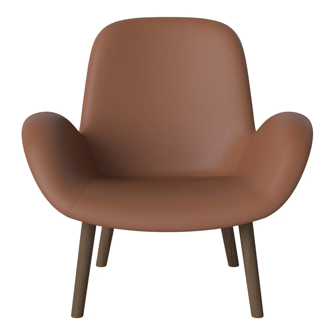 Seed Lounge Armchair -Upholstered -  Oiled Oak Base, Dark - Image 7