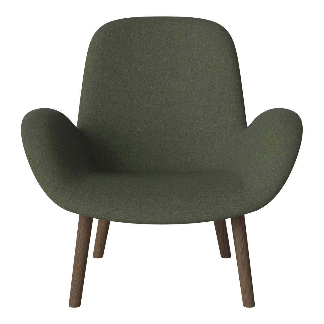 Seed Lounge Armchair -Upholstered -  Oiled Oak Base, Dark - Image 77