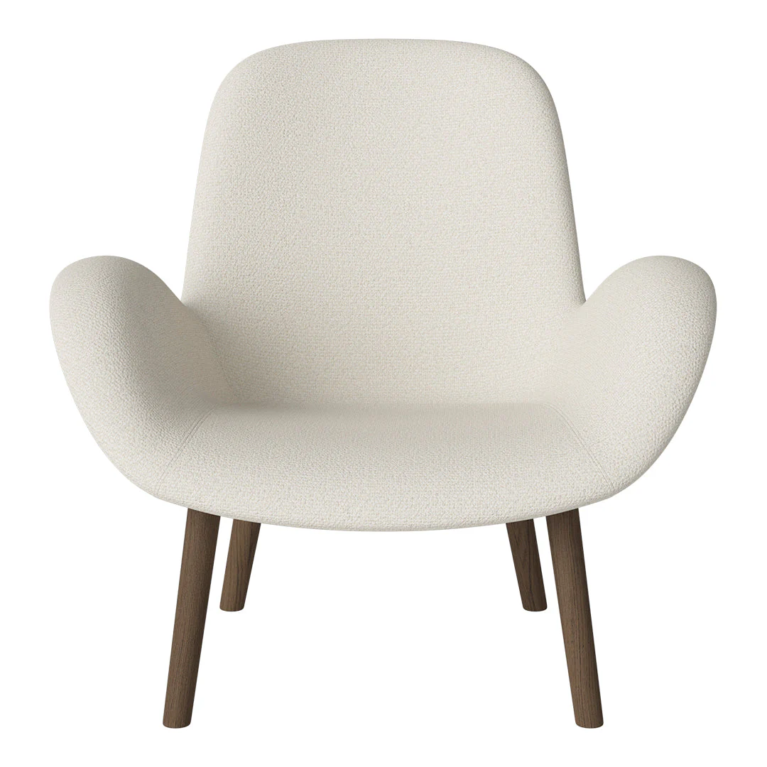 Seed Lounge Armchair -Upholstered -  Oiled Oak Base, Dark - Image 81