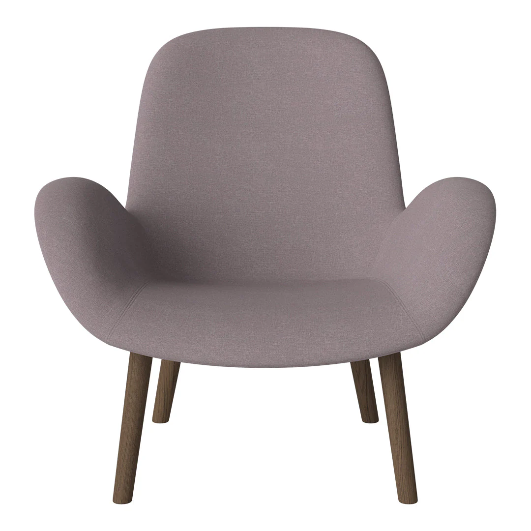 Seed Lounge Armchair -Upholstered -  Oiled Oak Base, Dark - Image 9