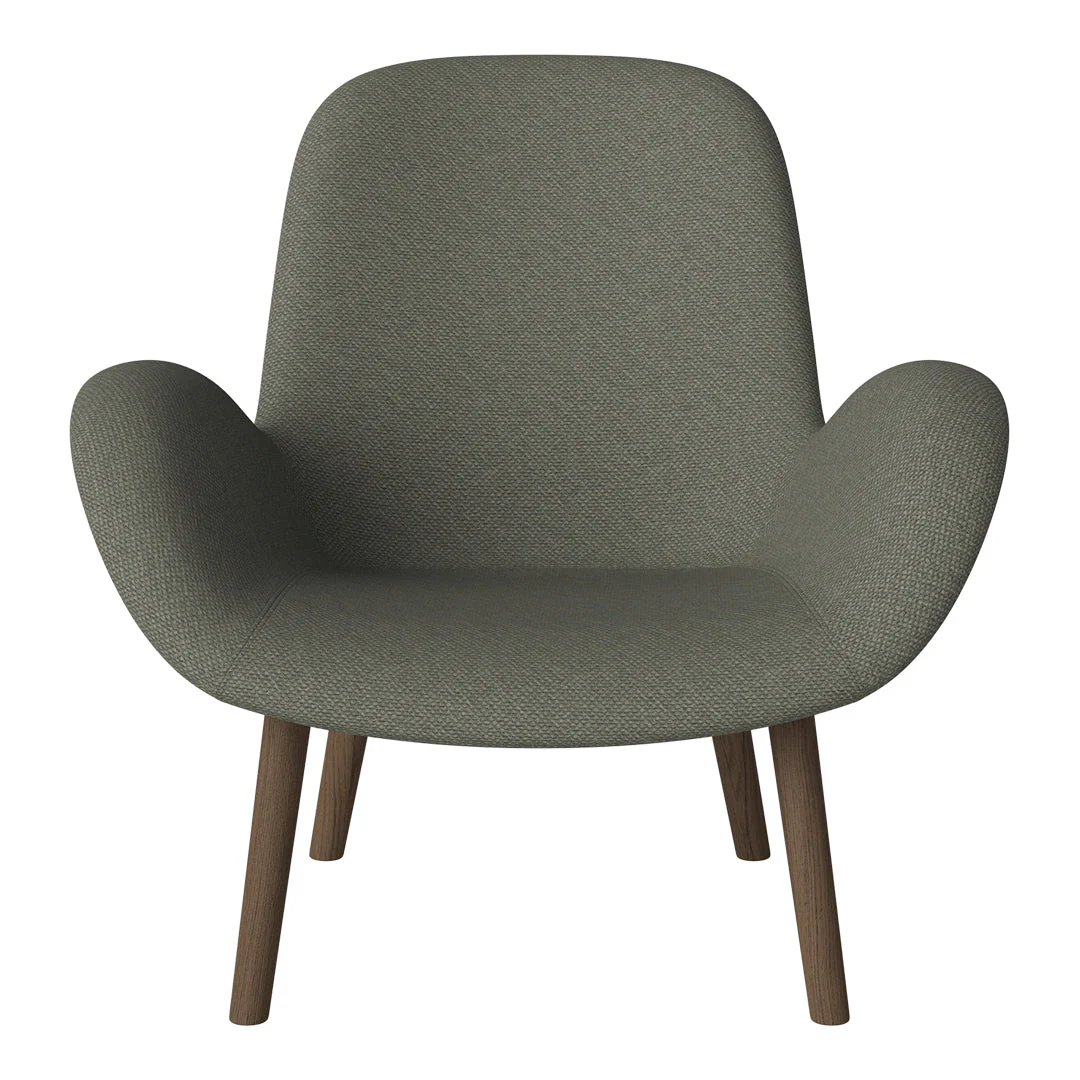 Seed Lounge Armchair -Upholstered -  Oiled Oak Base, Dark - Image 90