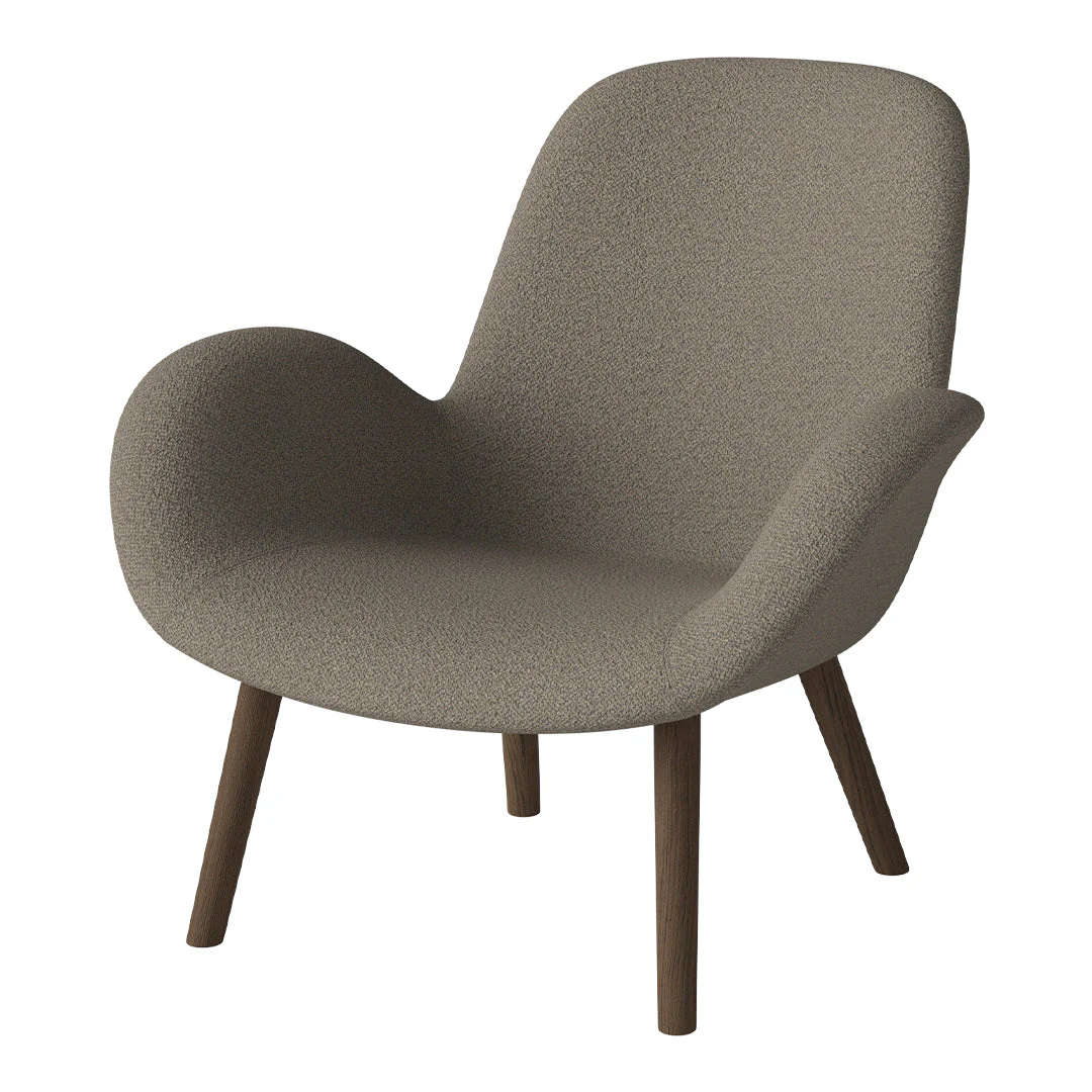 Seed Lounge Armchair -Upholstered -  Oiled Oak Base, Dark - Image 96