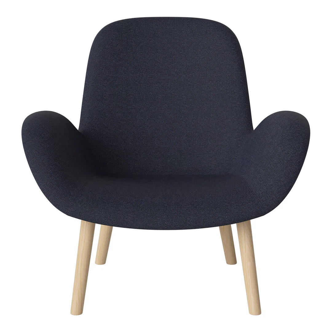 Seed Lounge Armchair - Upholstered -  Oiled Oak Base, White Pigmented - Image 28
