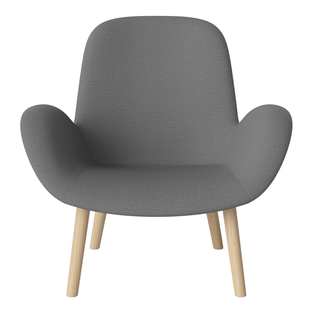 Seed Lounge Armchair - Upholstered -  Oiled Oak Base, White Pigmented - Image 29