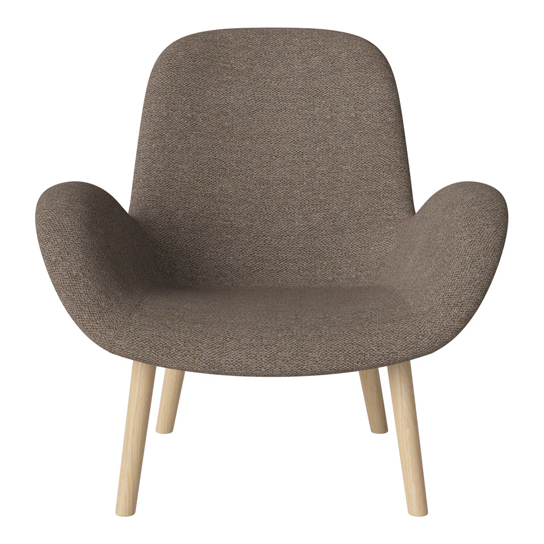 Seed Lounge Armchair - Upholstered -  Oiled Oak Base, White Pigmented - Image 36