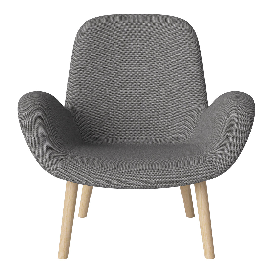 Seed Lounge Armchair - Upholstered -  Oiled Oak Base, White Pigmented - Image 43