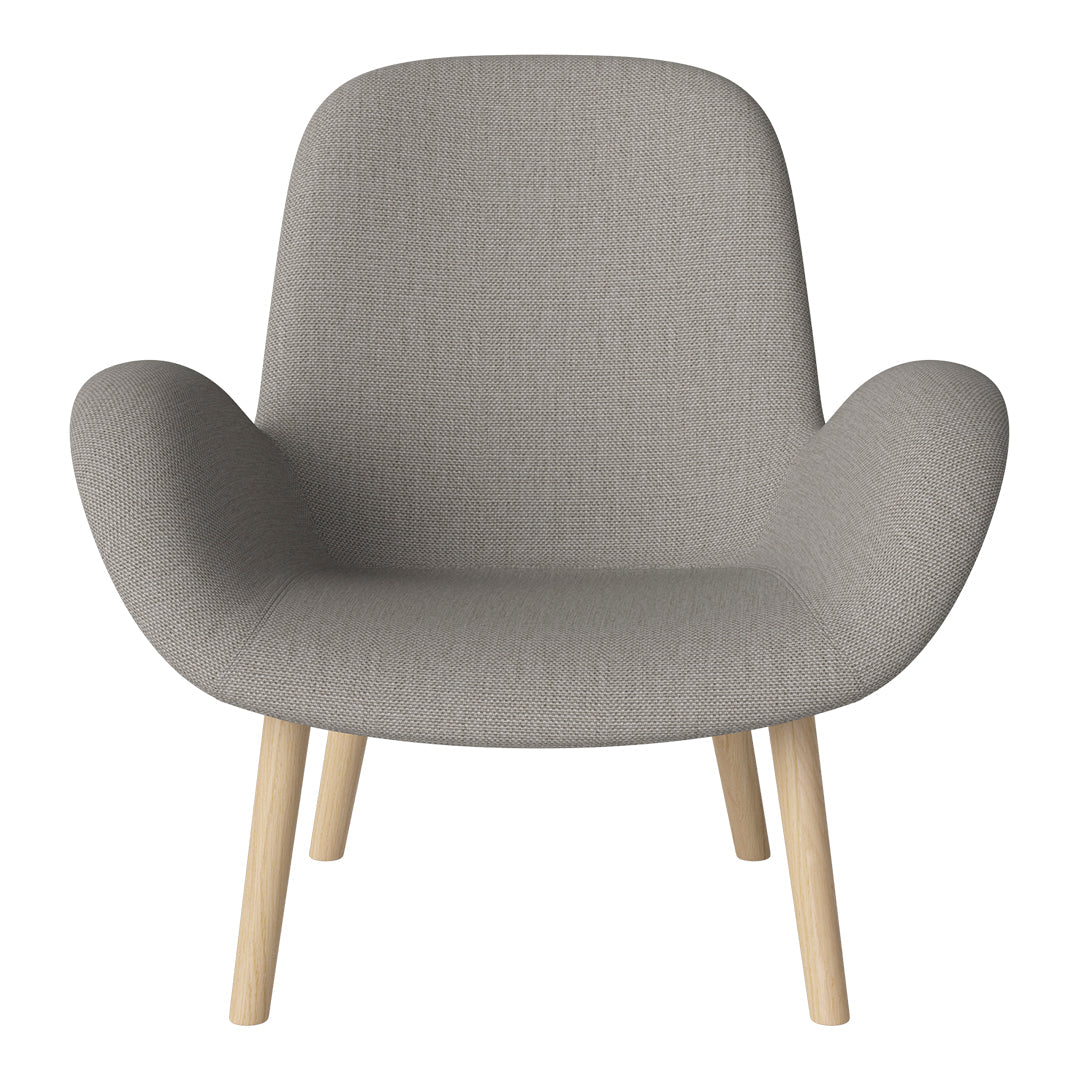 Seed Lounge Armchair - Upholstered -  Oiled Oak Base, White Pigmented - Image 48