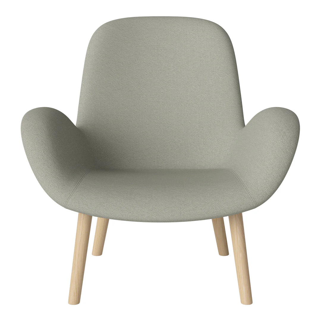 Seed Lounge Armchair - Upholstered -  Oiled Oak Base, White Pigmented - Image 55