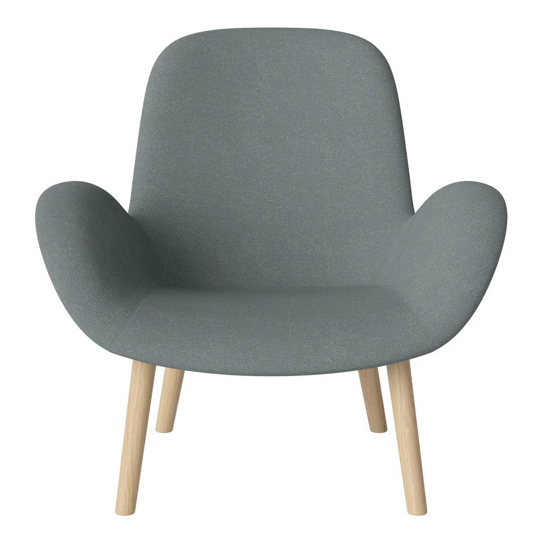 Seed Lounge Armchair - Upholstered -  Oiled Oak Base, White Pigmented - Image 56