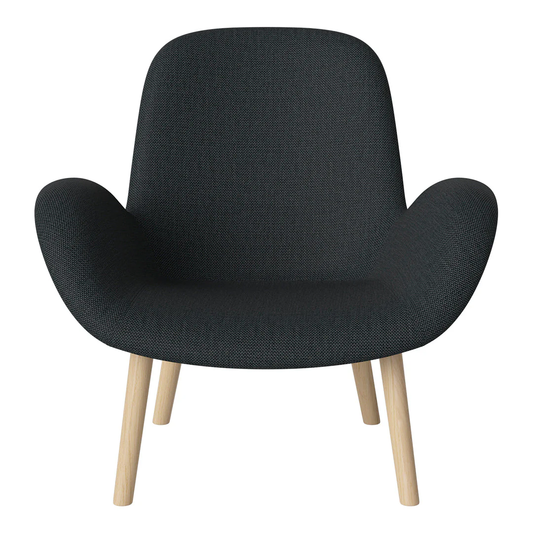 Seed Lounge Armchair - Upholstered -  Oiled Oak Base, White Pigmented - Image 58