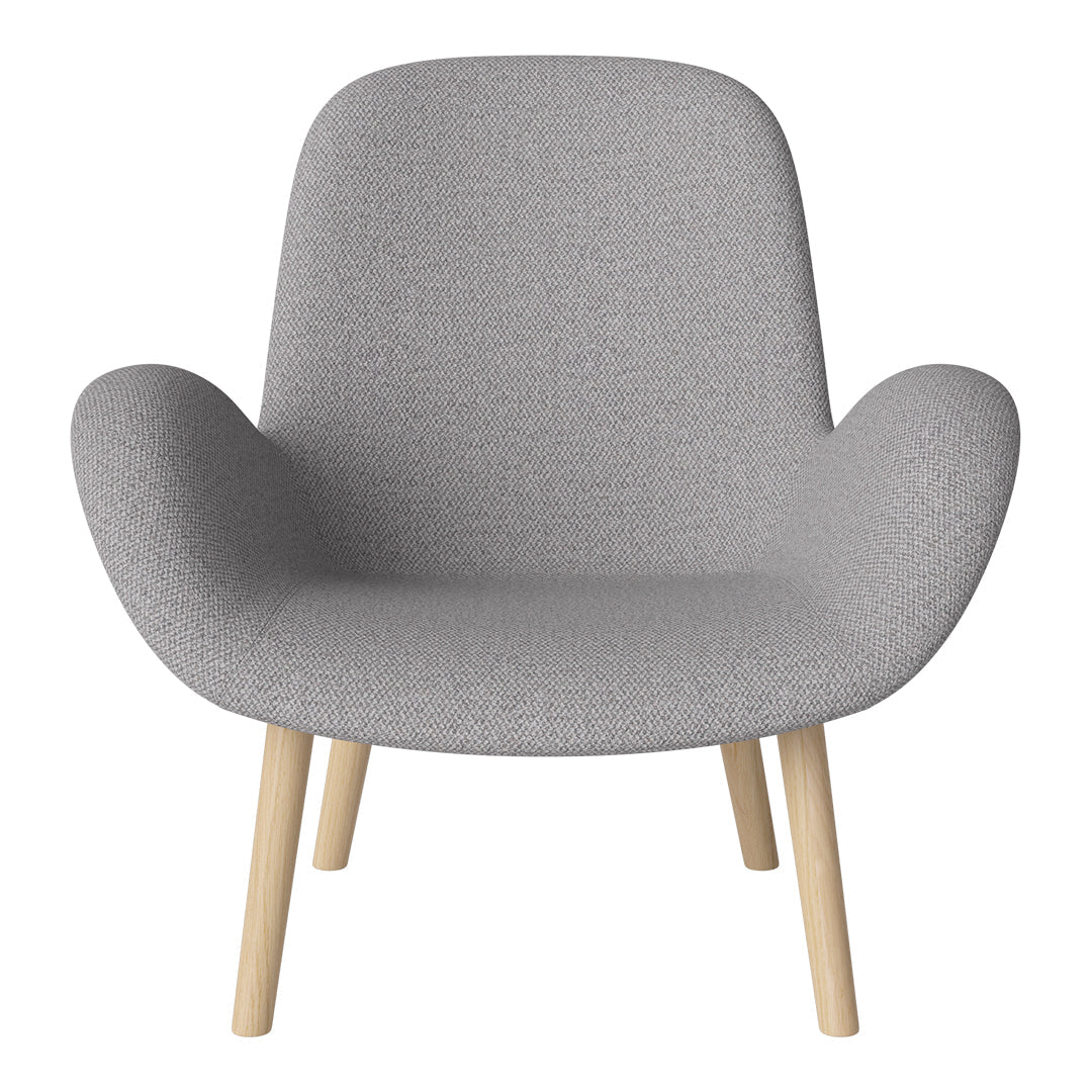 Seed Lounge Armchair - Upholstered -  Oiled Oak Base, White Pigmented - Image 66