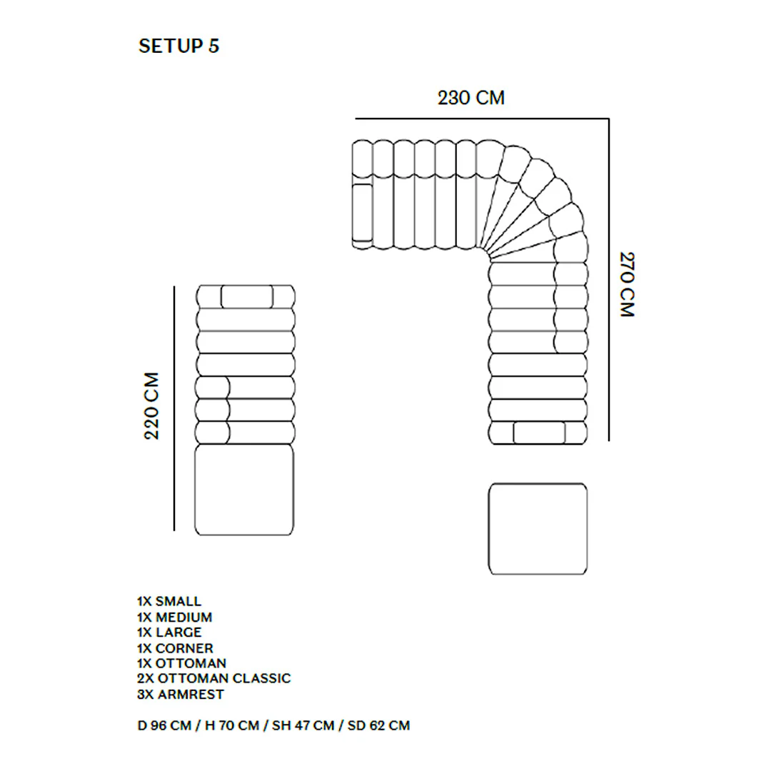 Studio Modular Sofa - Setup 5 - Image 16