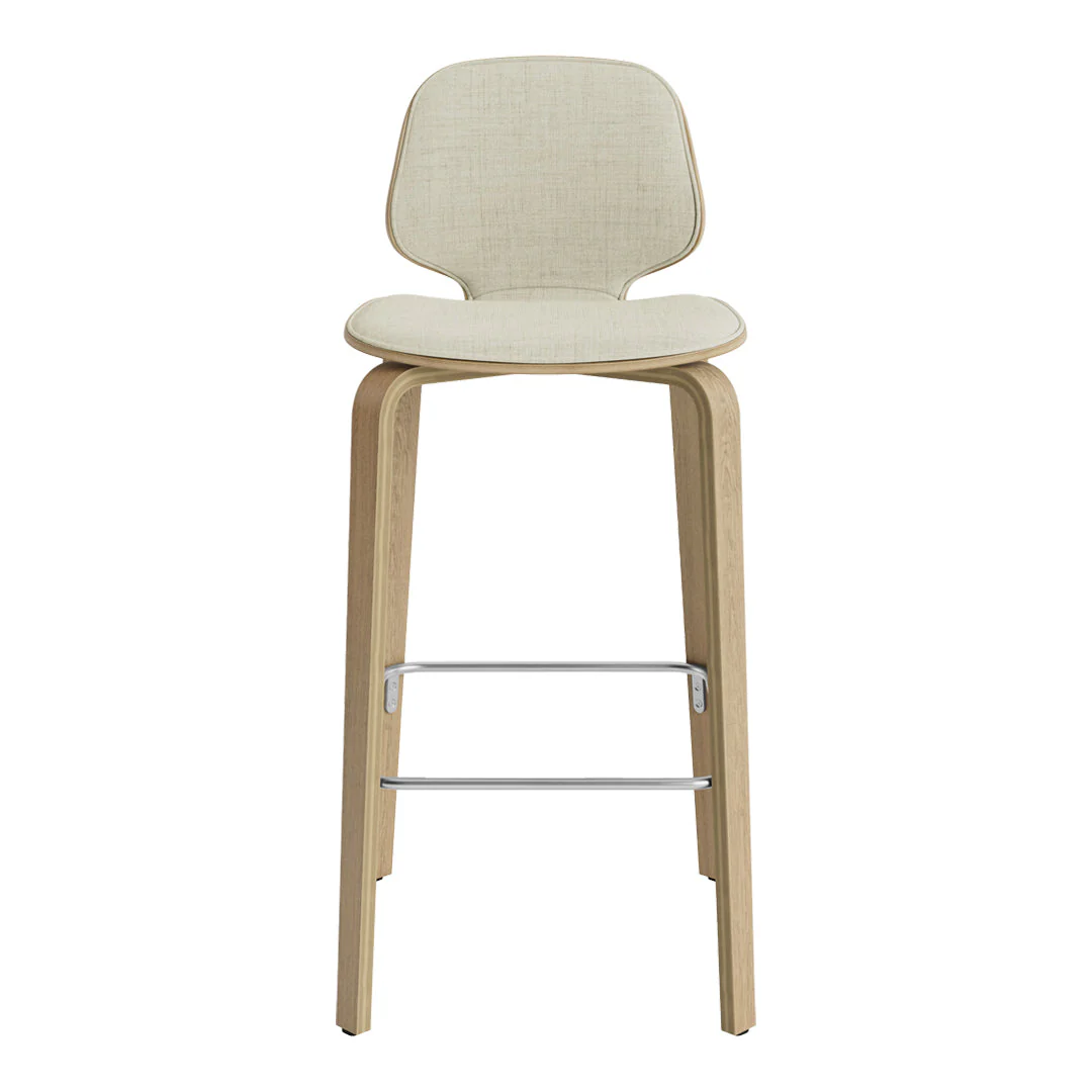 My Chair Bar/Counter Stool - Wood Base - Front Upholstered
