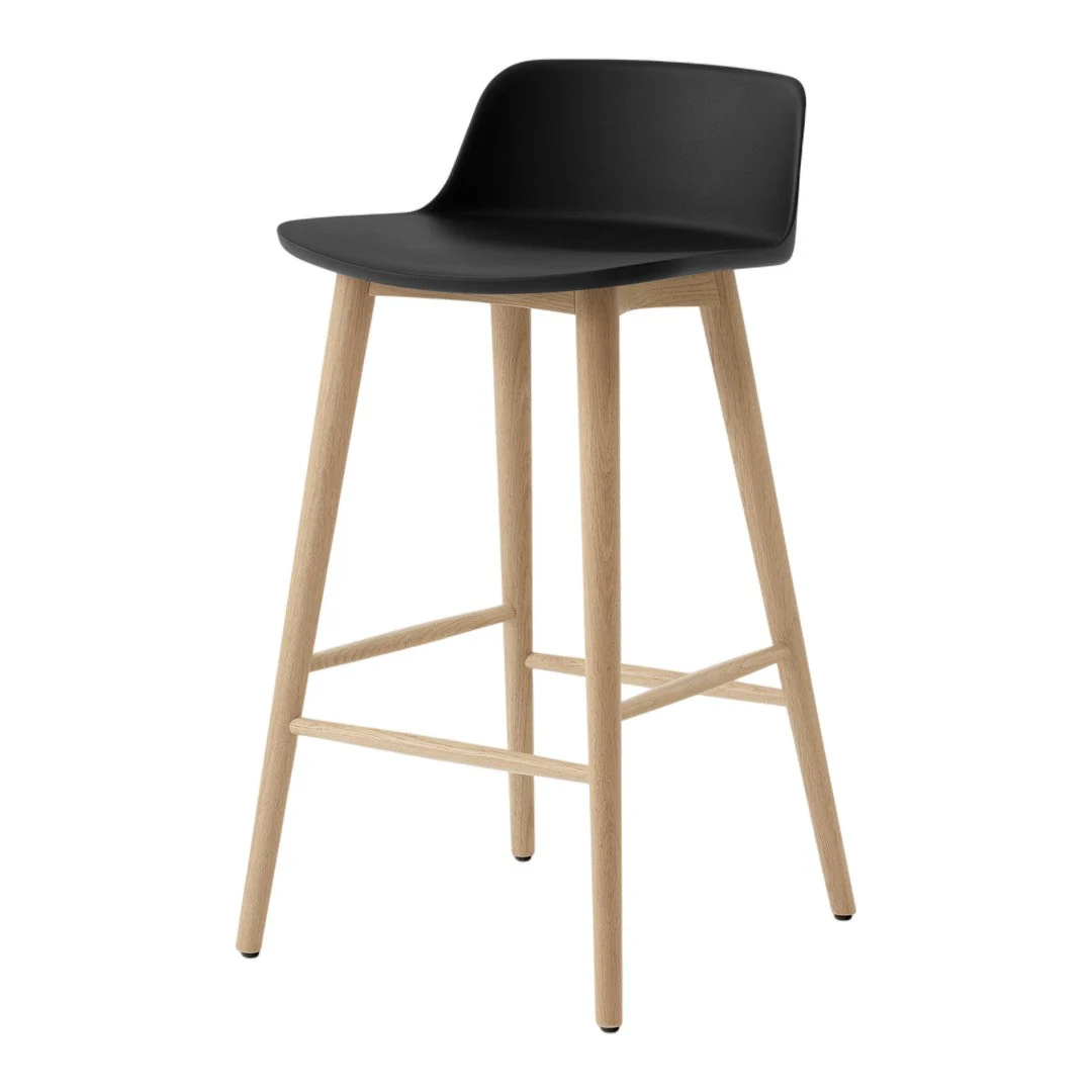 Rely HW118 Counter Stool - Wood Base